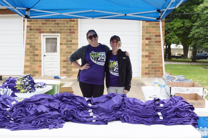Volunteers at the swag booth
